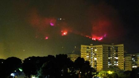 L'incendi de Collserola es veia des de molt lluny