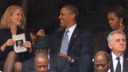 El presidente de EEUU, Barack Obama, y la primera ministra de Dinamarca, Helle Thorning, entraron en sintyonía y a Michelle no le gustó nada