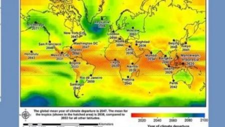 Mapa global del cambio climático en el siglo XXI