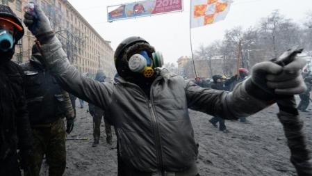 Las protestas y los enfrentamientos violentos entre manifestantes se han repetido en Kiev
