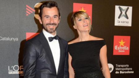 Santi Millán y su mujer en la alfombra roja de los premios Gaudí