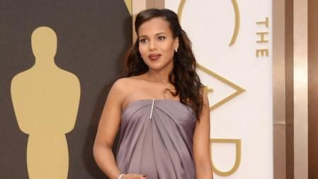 La actriz Kerry Washington ha acudido embarazada a la gala de los Oscar 2014