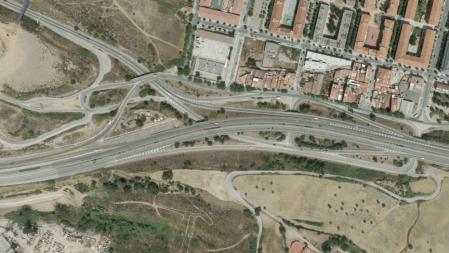 Imagen aérea del inicio de la carretera C-58