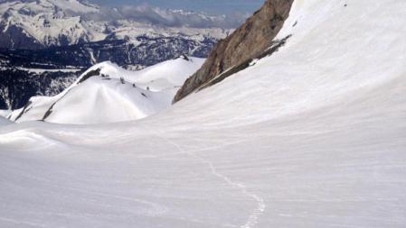 El equipo de Depana ha podido fotografiar el primer rastro de oso de la primavera entre el Pallars Sobirà y la Val d'Aran