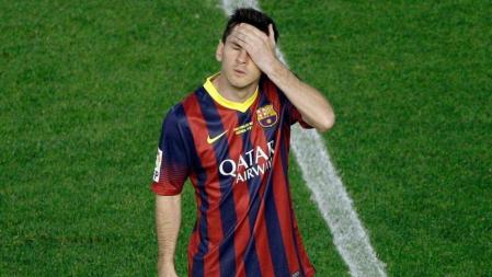 Messi durante la final de la Copa del Rey