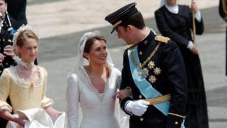 Los Príncipes de Asturias durante su boda en 2004