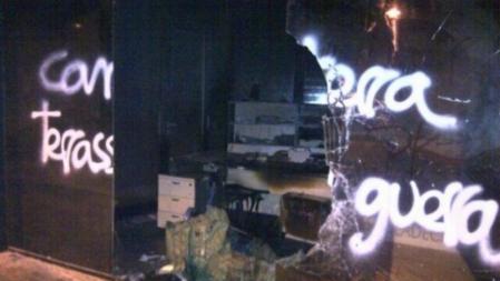 Imagen de la sede de CDC en Terrassa colgada en Twitter por el líder de la oposición en el Ayuntamiento egarense, Josep Rull