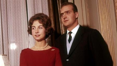 Juan Carlos y Sofía, príncipes fotografiados el 1 de enero de 1960