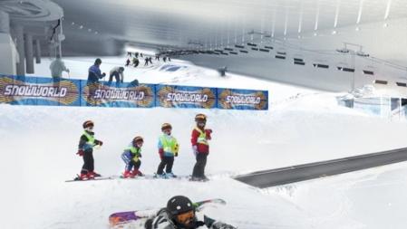 Recreación de la pista de esquí interior planificada en Barcelona