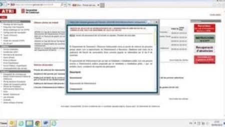 Imagen de la suspensión del proceso de selección de personal para el 9-N.