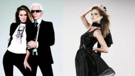 Campaña de la colección cápsula de Karl Lagerfeld para H&M en 2004, una de las primeras colaboraciones del gigante sueco con un gran diseñador y que resultó un gran éxito