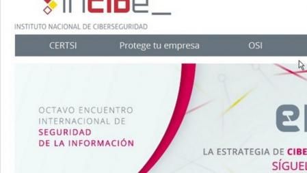 Captura de pantalla del recién denominado Instituto Nacional de Ciberseguridad (INCIBE), hasta ahora conocido como INTECO