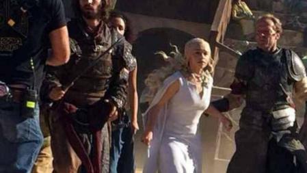 Uno de los momentos de rodaje de 'Juego de tronos' en España, más concretamente en Osuna (Sevilla)