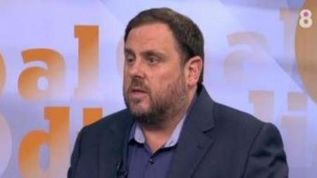 Junqueras, entrevistado en 8tv.