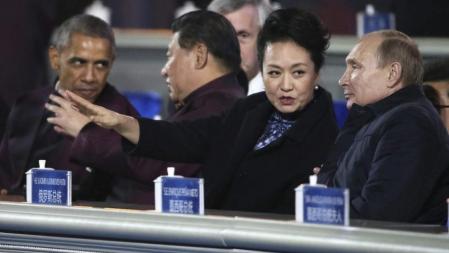 Putin, Obama, Xi Jinping y su esposa en la Cumbre de Asia-Pacífico