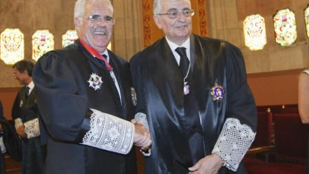 Eduardo Torres Dulce y el fiscal superior de Catalunya, José María Romero de Tejada