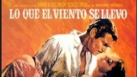 Cartel cinematográfico de 'Lo que el viento se llevó', estrenada en España en 1950