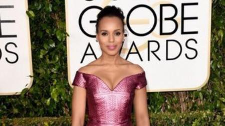 Kerry Washington de Michael Kors en la 72 edición de los Globos de Oro