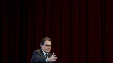 El presidente de la Generalitat, Artur Mas, durante la conferencia-coloquio que ha ofrecido en el ciclo 'El Moment Zero'