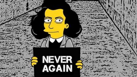 Anna Frank 'simpsonizada' por Alexsandro Palombo.