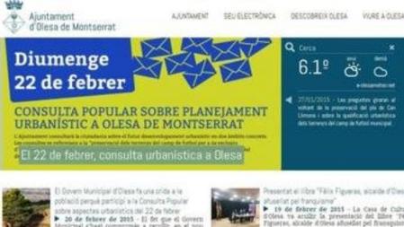 Imagen de la promoción del Ayuntamiento de la consulta popular organizada en Olesa de Montserrat