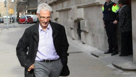 El juez Santiago Vidal a su salida a la Audiencia de Barcelona
