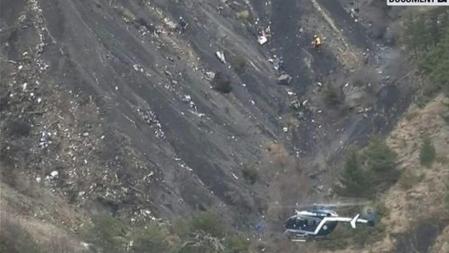 Restos del accidente de avión de Germanwings