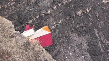 Restos del avión siniestrado de Germanwings