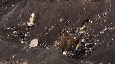 Restos del accidente de avión de Germanwings
