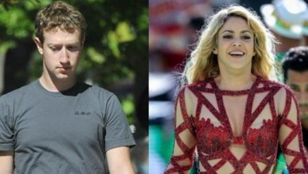 Combo de la cantante colombiana Shakira y el empresario Mark Zuckerberg