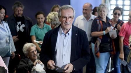 Xavier Trias votando en Barcelona