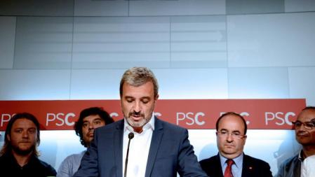 El alcaldable del PSC por Barcelona, Jaume Collboni, el día de las elecciones municipales