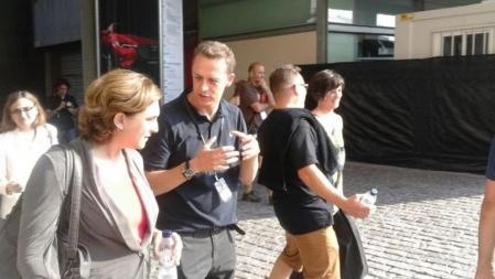 Ada Colau, a su llegada al festival Sónar