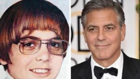 George Clooney de niño y en la actualidad