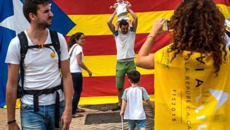 Asistentes a la Via Lliure de la Diada 2015