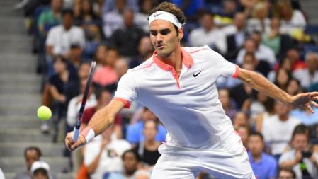 Final US Open | Federer ejecutando un revés en Flushing Meadows