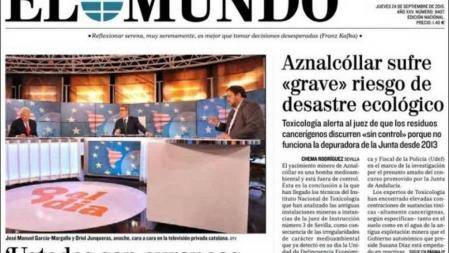 Portada de El Mundo del 24 de septiembre
