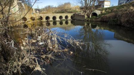 03 - 03 - 2016 / Vic / Contaminacion en rios en Osona - Vic Riu Meder a la sortida de Vic poc abans de desembocar al Gurri - Foto: Llibert Teixido