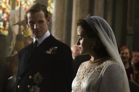 Matt Smith y Claire Foy en 'The Crown'.