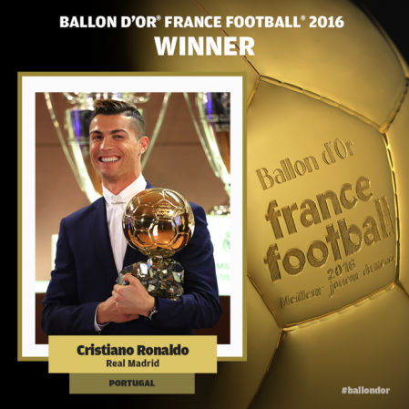 Cristiano Ronaldo, Balón de Oro de 2016
