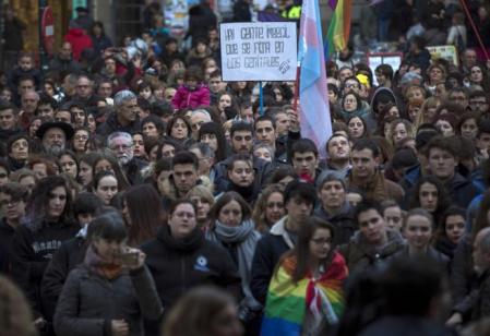 Manifestación contra la transfobia en Pamplona