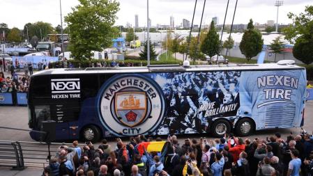 El antiguo autobús del Manchester City, en una imagen de septiembre de 2018 