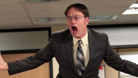 Rainn Wilson como Dwight Schrute.