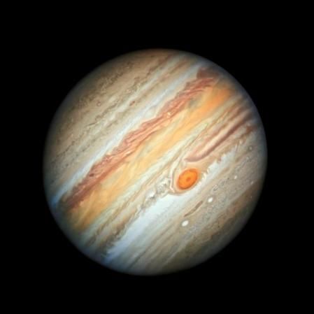 A new Hubble Space Telescope view of the planet Jupiter, taken June 27, 2019, and part of yearly study called the Outer Planets Atmospheres Legacy program (OPAL), is shown in this composite photo released August 8, 2019. NASA/ESA/A. Simon/M.H.Wong/Handout via REUTERS ATTENTION EDITORS - THIS IMAGE WAS PROVIDED BY A THIRD PARTY TPX IMAGES OF THE DAY