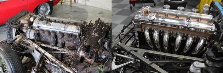 El motor 4.2 conservaba todas sus piezas, algunas de las cuales fueron aprovechadas