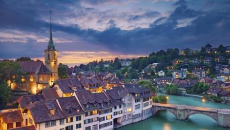 Atardecer en Berna, Suiza