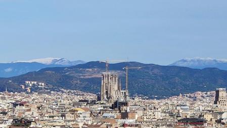 Vistas de Barcelona des de la montaña de Montjuic.