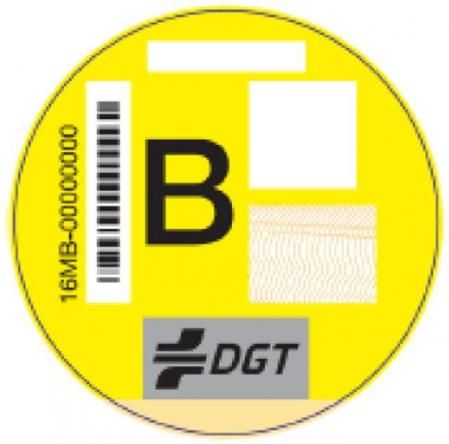 Distintivo amarillo, etiqueta B