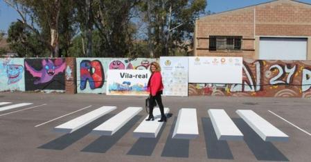 El ayuntamiento de Vila-real pintó en 2018 tres pasos de peatones en 3D