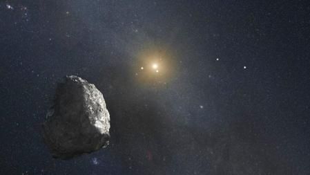 Una recreación del objeto recién descubierto, en el cinturón de Kuiper